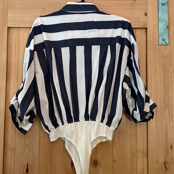 NEW STAUD TRAVERSE BODYSUIT NAVY BRETON STRIPE - SIZE M - Picture 6 of 8